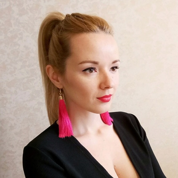 3/$22 Long Tassel Earrings. Red. Bundle - Picture 6 of 8